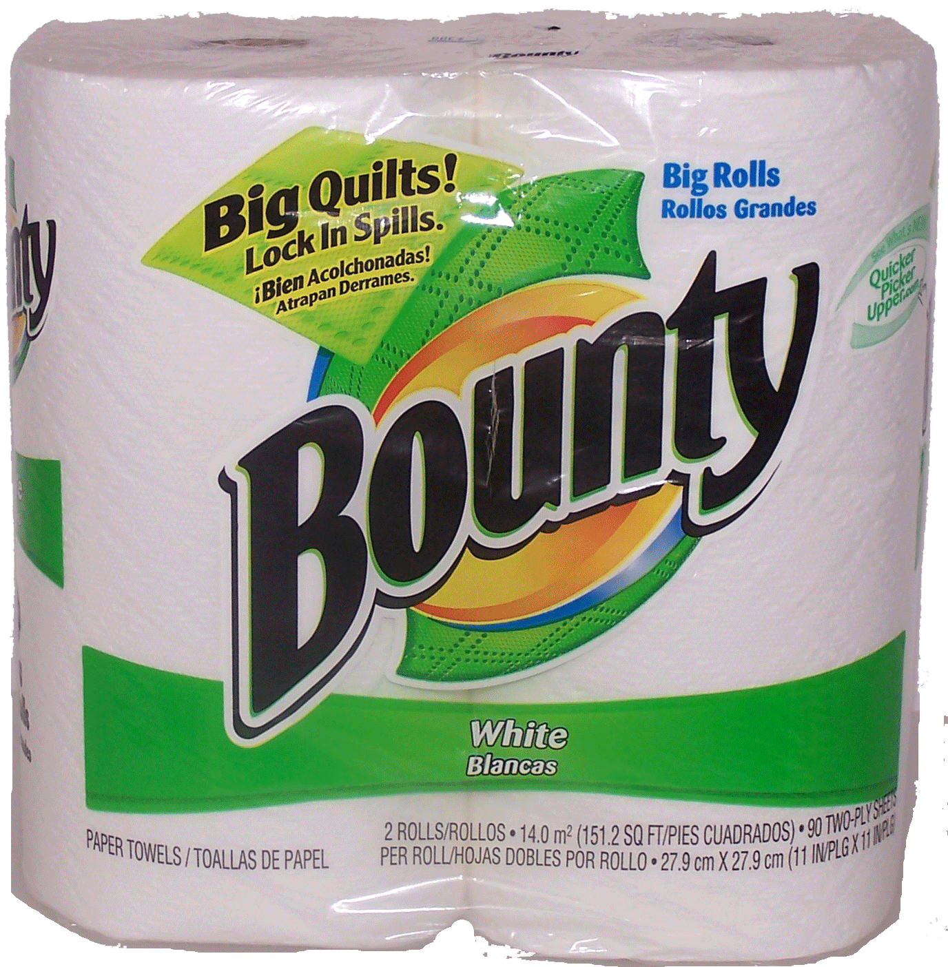 Bounty Big Quilts! paper towels 90 two-ply sheets, great grease absorber in cooking/microwave Full-Size Picture